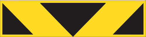 TW415 - Temporary Overhead Danger Plate Road Sign