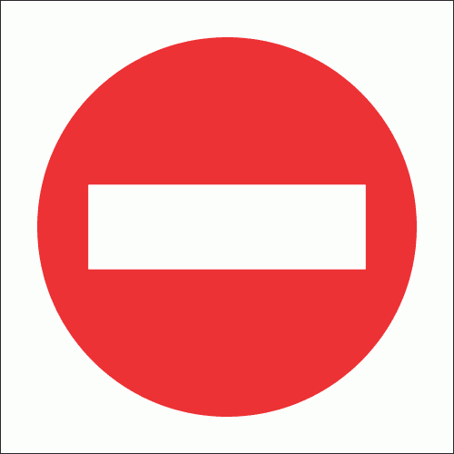 PV6 - No Entry Safety Sign