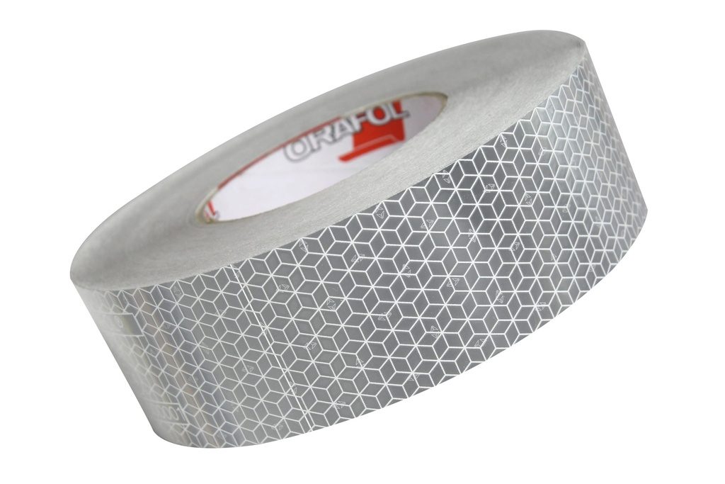 Vehicle Conspicuity Tape (Prismatic) - 50m Roll - White