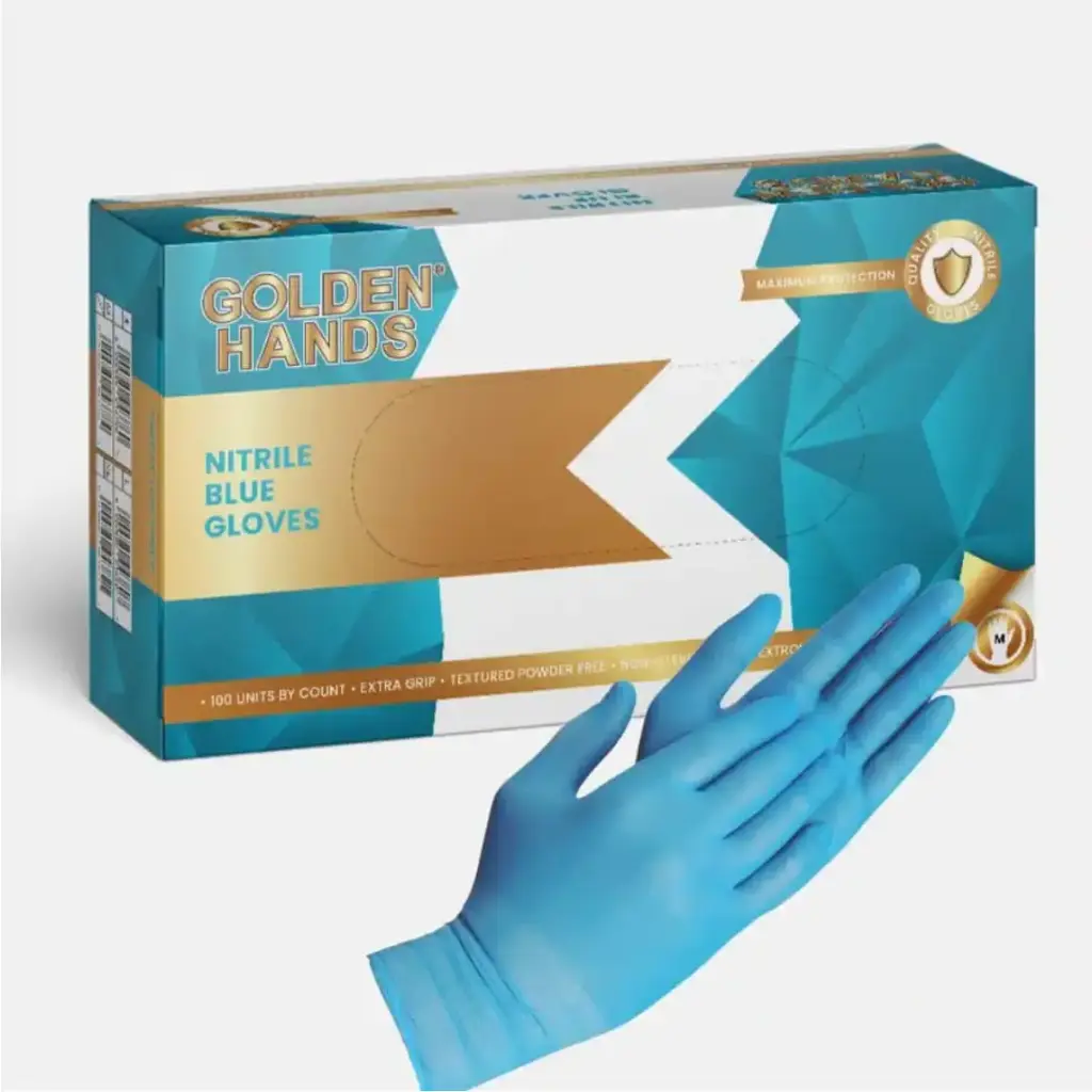 Nitrile Gloves (Blue) - Powder-Free - Box of 100