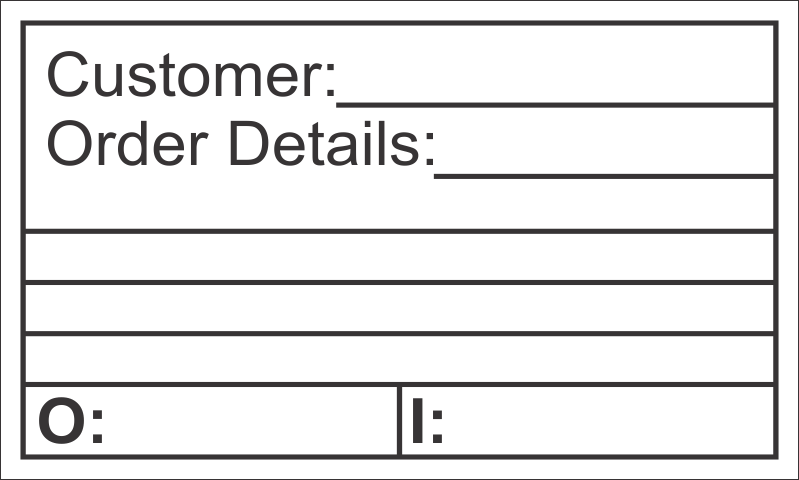 Order Label Stickers 100x60mm (x100)