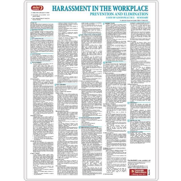 Harassment in the workplace poster