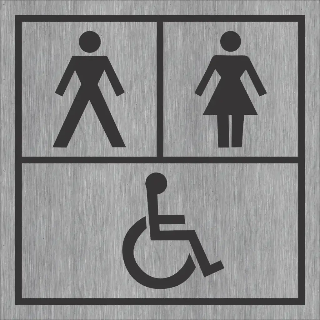 C-T31 - Unisex And Accessible Toilet Sign