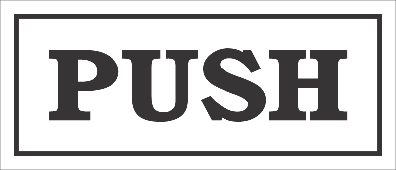 C-B8 - Push Sign - Horizontal (↦120x50mm)