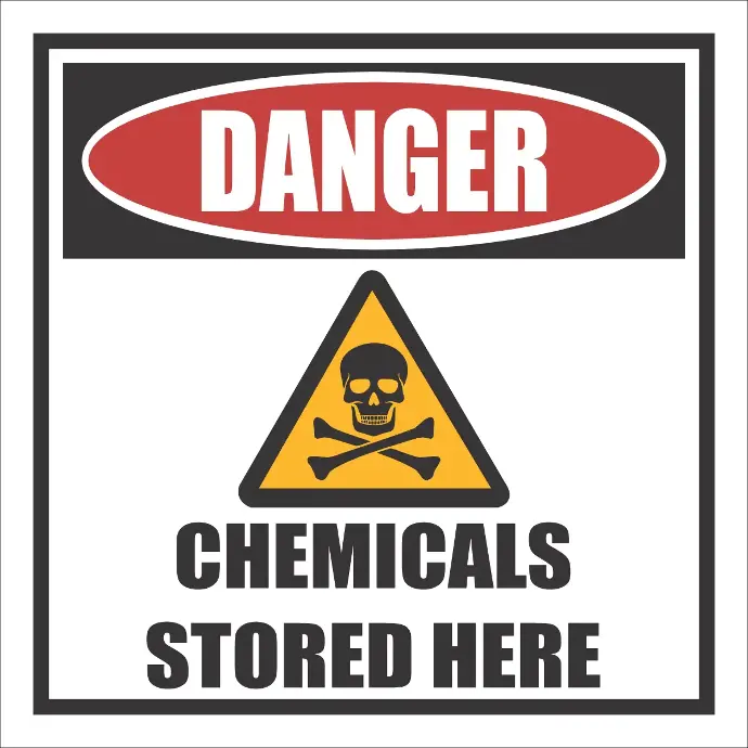 HZ13- Chemicals Stored Here Safety Sign