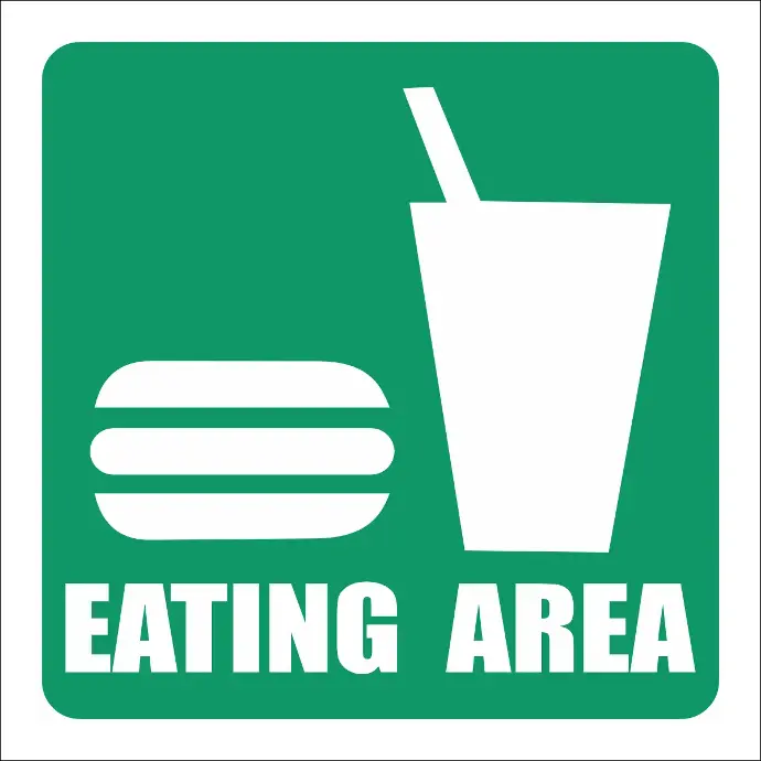 GI77 Eating Area Sign