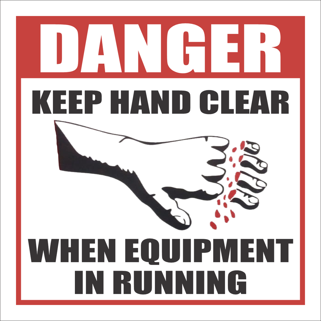 DG20 - Keep Hands Clear Danger Sign