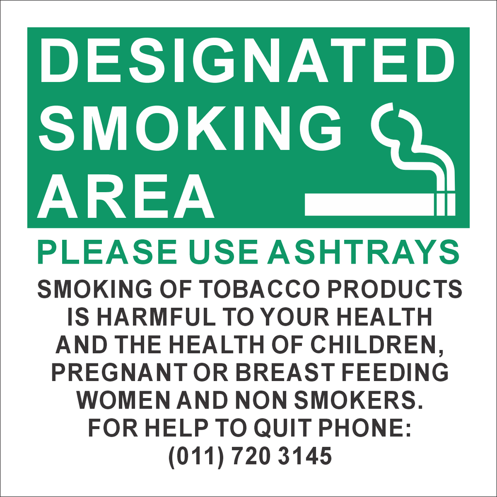 SM24 - Designated Smoking Area Sign