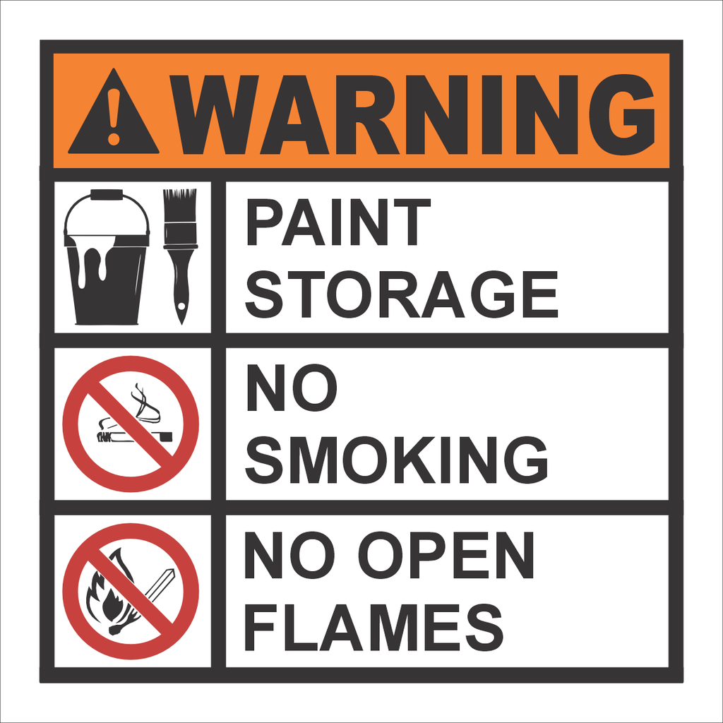 W4 - Paint Storage Warning Sign