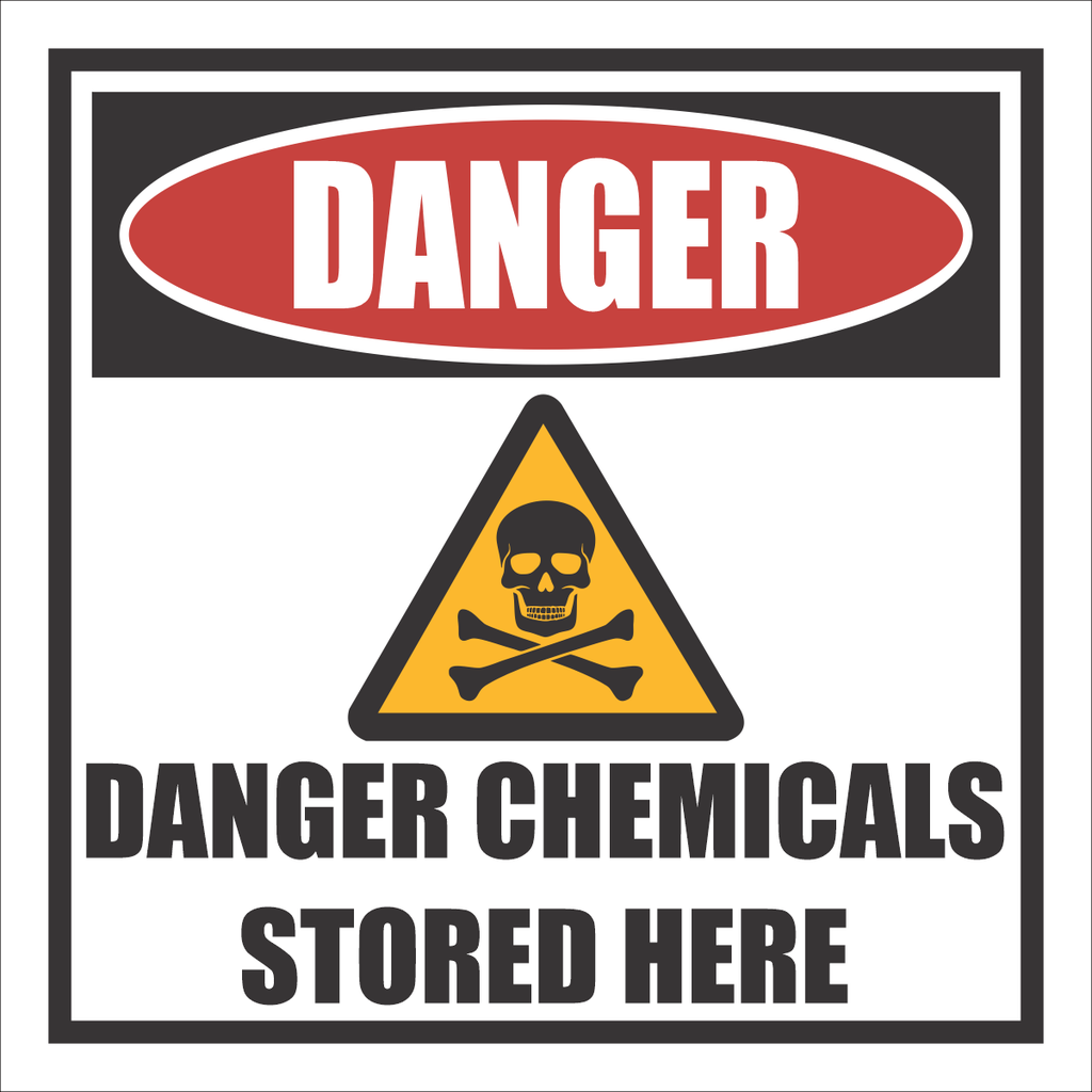 DG41 - Danger Chemicals Stored Here Sign