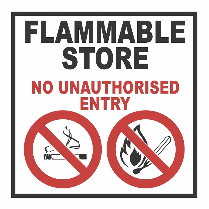 FR57 - Flammable Liquid Store Sign
