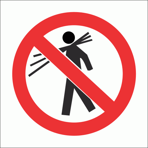 PV8 - No Carrying Safety Sign
