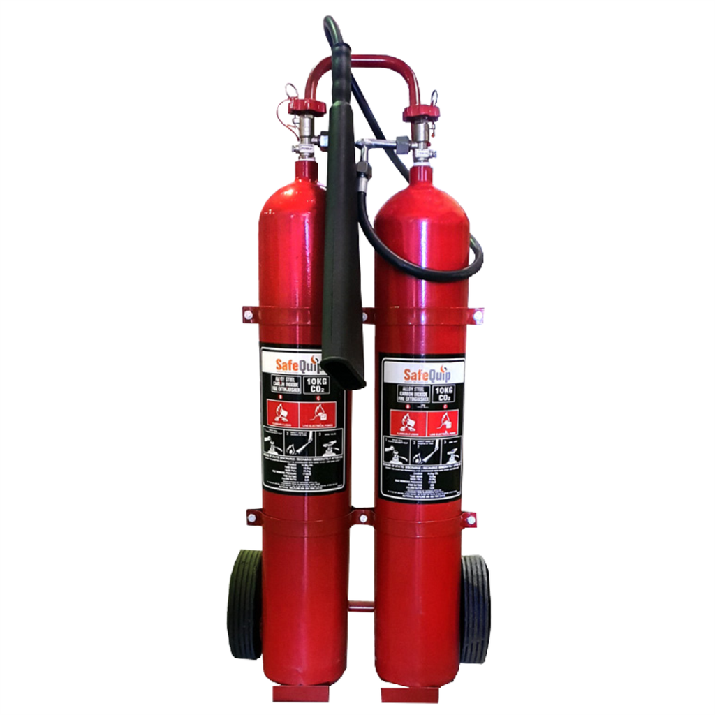 2 x 10kg CO2 Trolley Fire Extinguisher