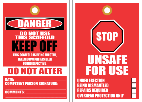 STU5 - Danger Keep Off Scaffold Tag