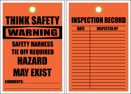 STC7 - Warning Think Safety Tag