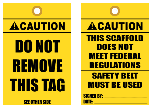 STC9 - Caution Do Not Remove Tag