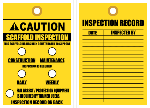 STC13 - Scaffold Inspection Tag
