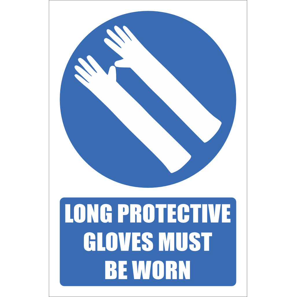 MA52 - Long Protective Gloves Must Be Worn Sign