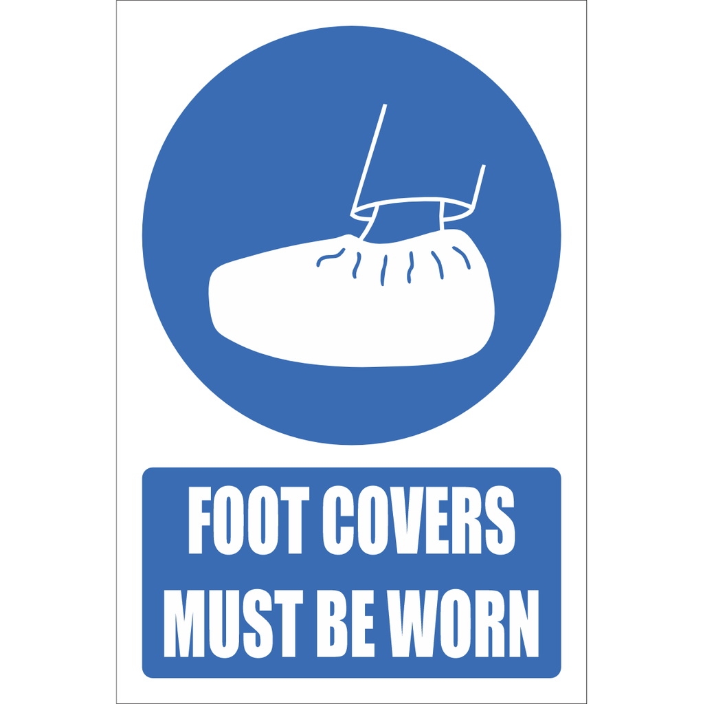 MA49 - Foot Covers Must Be Worn Sign