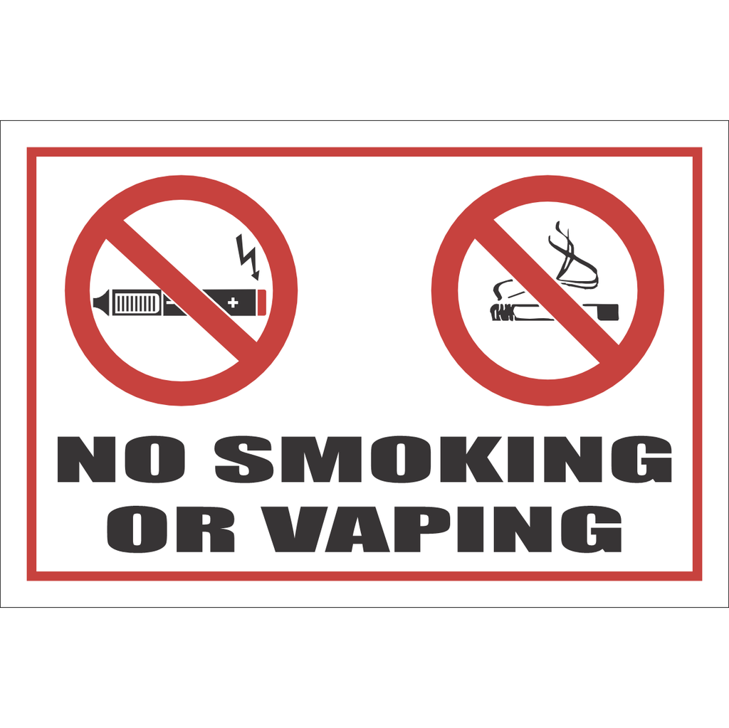 SM23 - No Vaping or Smoking Sign