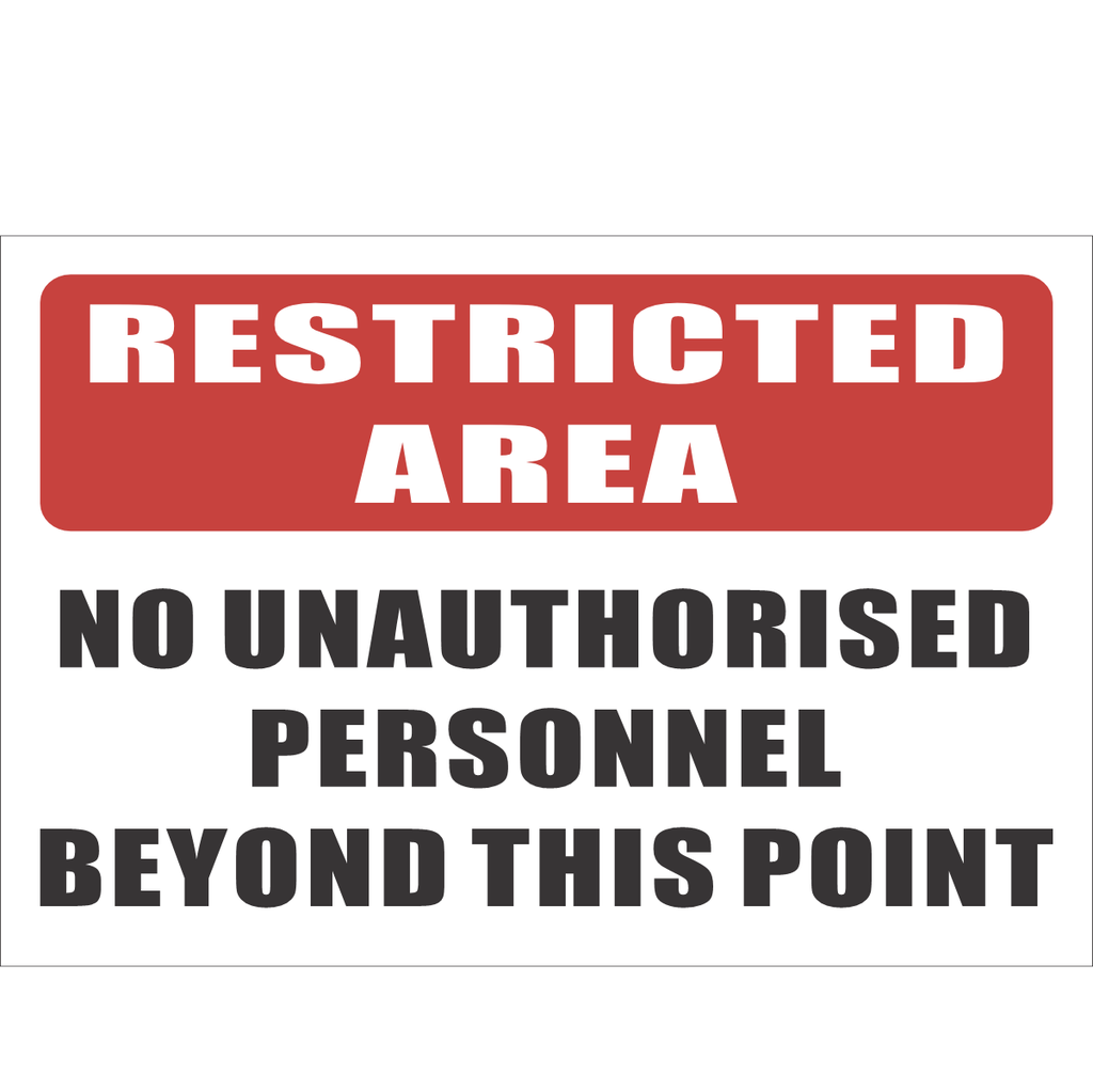 NE19 - Restricted Area No Entry Sign