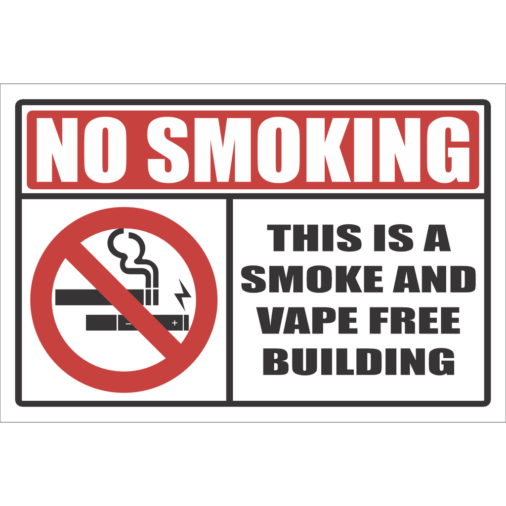 SM27 - Smoke And Vape Free Building Sign