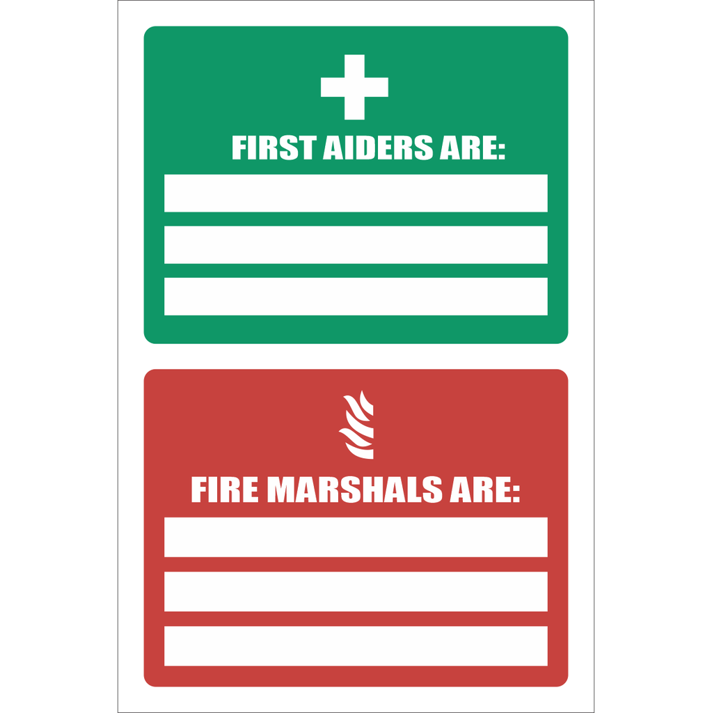 FA70 - First Aider & Fire Marshal Sign