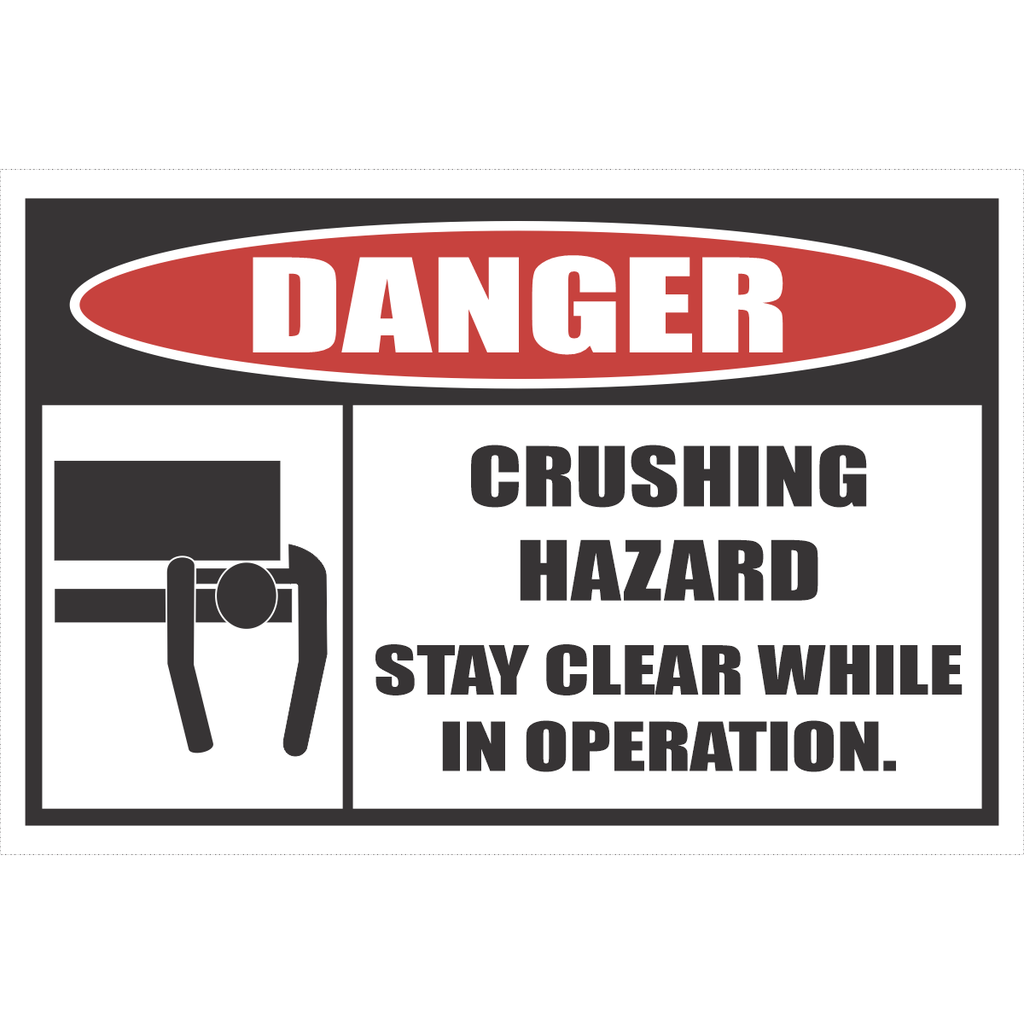 DG13 - Crushing Hazard Danger Sign