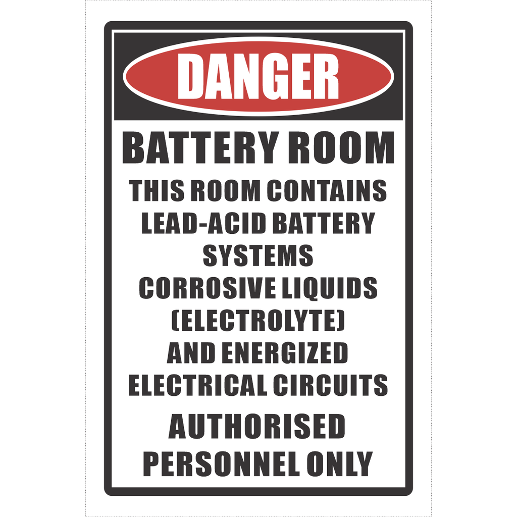 DG28 - Battery Room Danger Sign