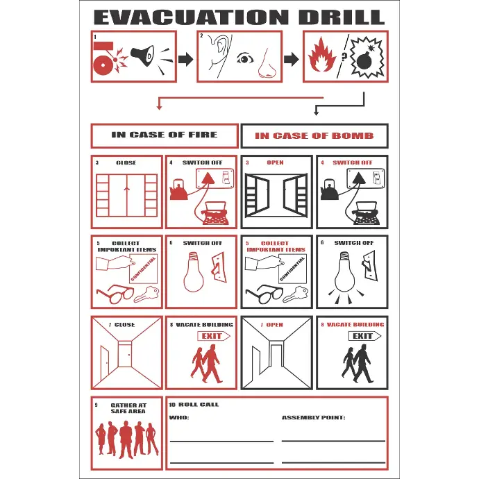 FR56 - Evacuation Drill Sign