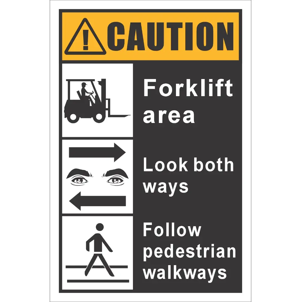 FLS4 - Caution Forklift Area Sign