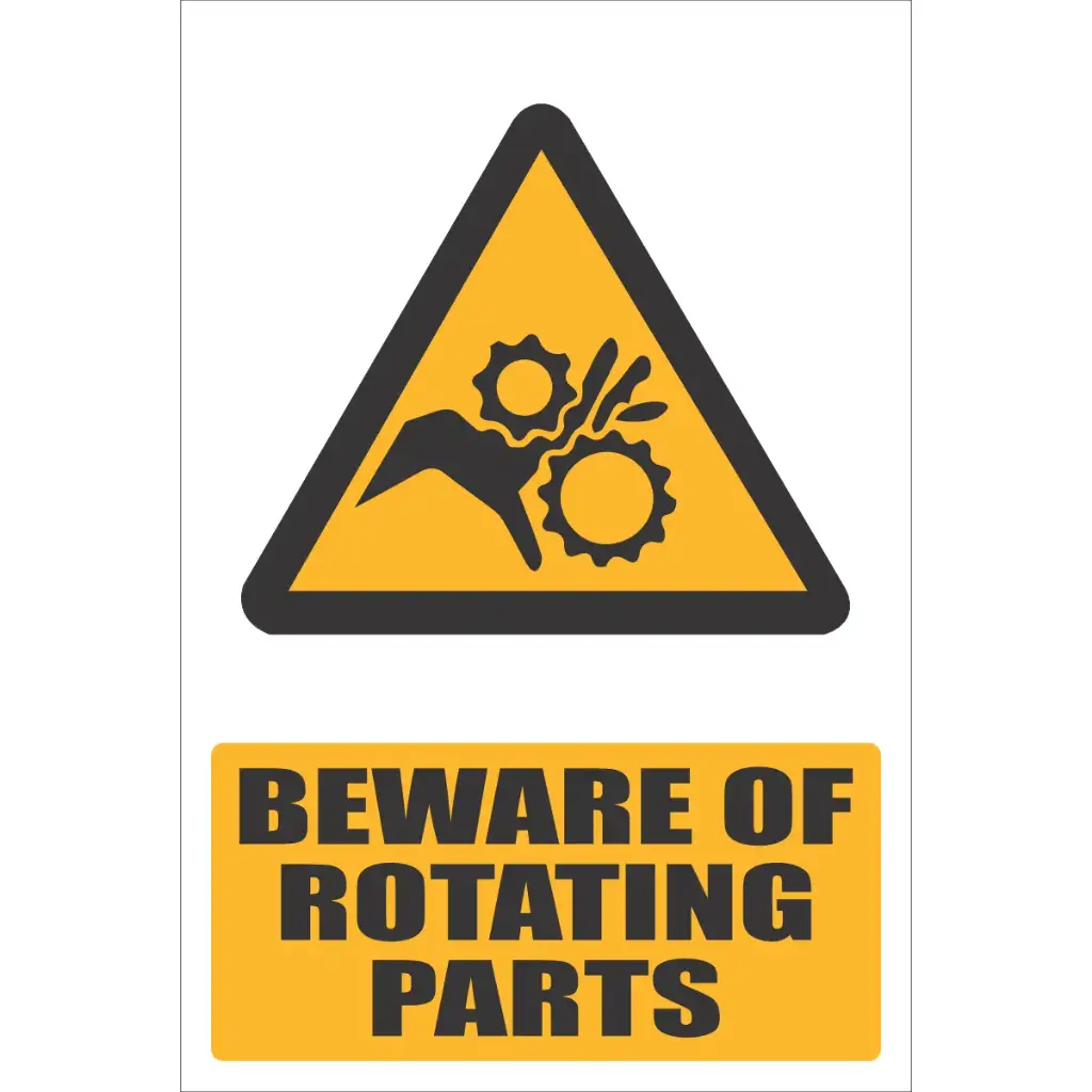 WW39E - Rotating Parts Explanatory Sign