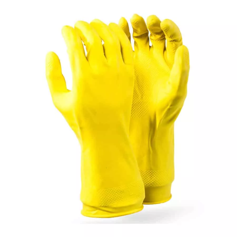 Yellow Household Gloves - Reusable Rubber Gloves