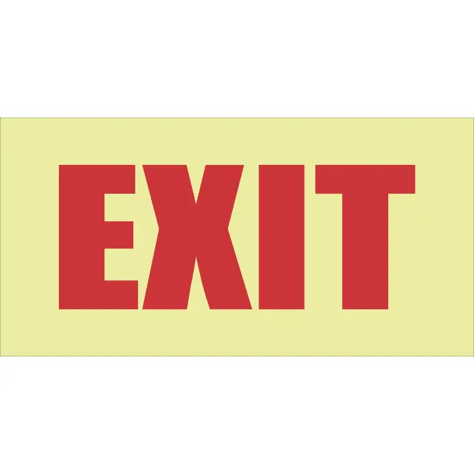 E6 - SABS Photoluminescent exit safety sign