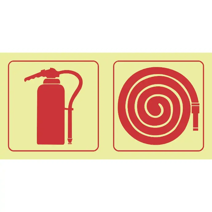 F22 - SABS Fire extinguisher, fire hose reel photoluminescent safety sign