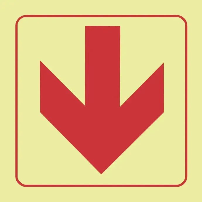F38 - SABS Location of fire fighting equipment down photoluminescent safety sign