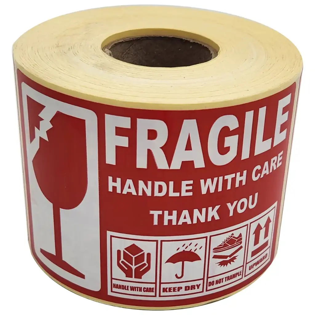 Fragile Handle With Care Label Sticker Roll