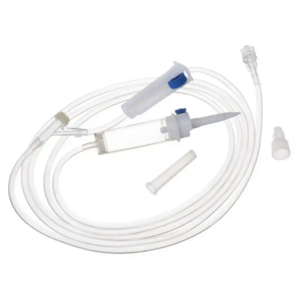 20 Drop Adult IV Administration Set - Latex-Free with Y-Site Connector