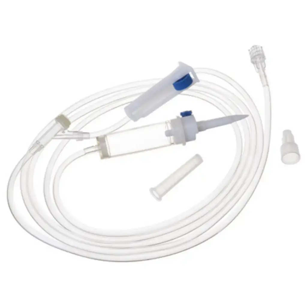 Pediatric IV Administration Set - 60 Drop, Latex-Free, Y-Site Connector