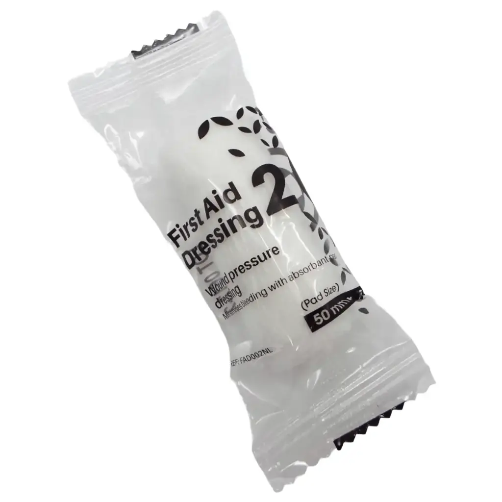 First Aid Dressing (FAD) No. 2 – Sterile Wound Dressing Pad for Emergency Care & Compliance