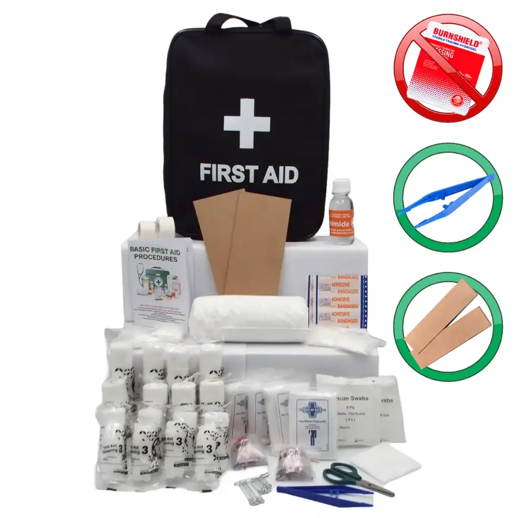 Regulation 3 (Factory) First Aid Kit (Government Spec) with First Aid Bag - Black