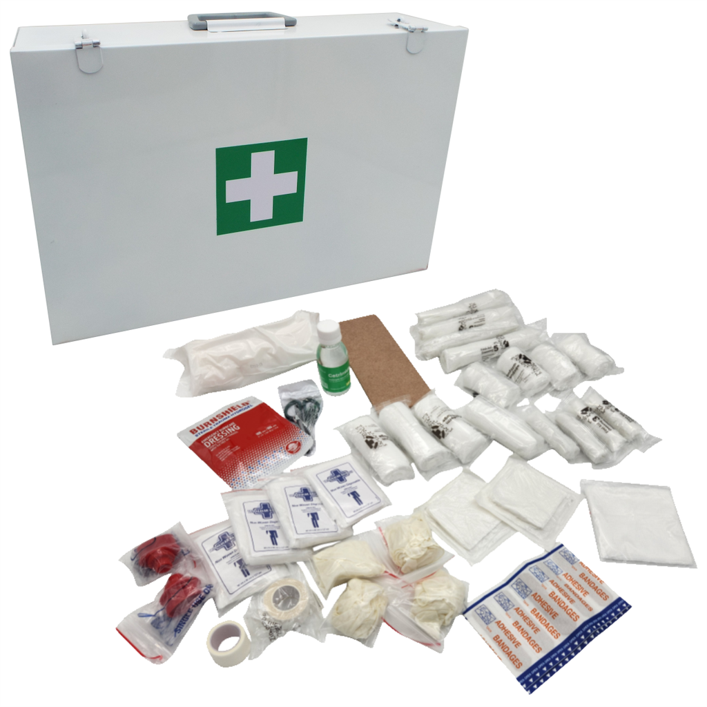 Regulation 3 (Factory) - First Aid Kit (Government Spec) c/w Metal First Aid Box