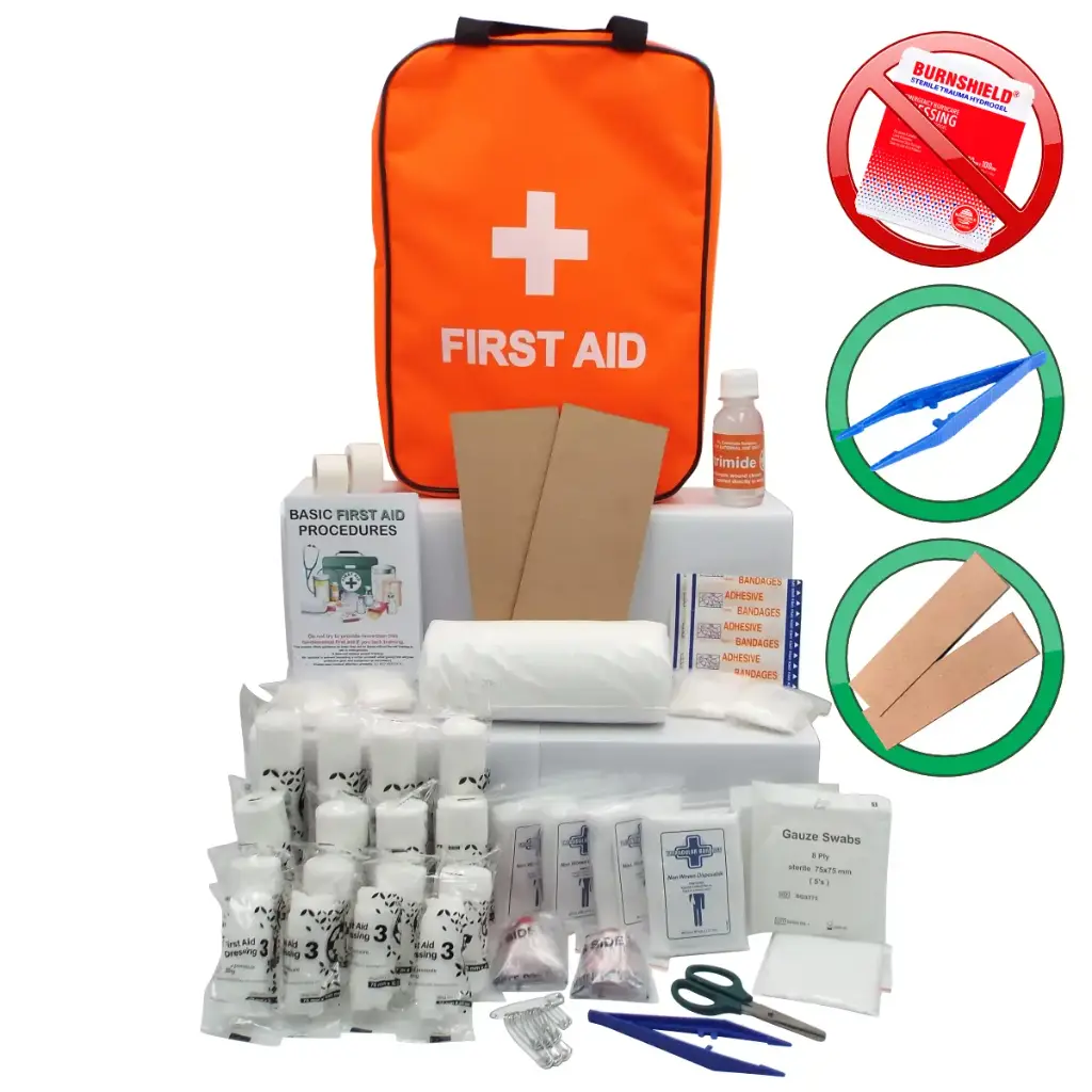 Regulation 3 (Factory) First Aid Kit (Government Spec) with First Aid Bag - Orange