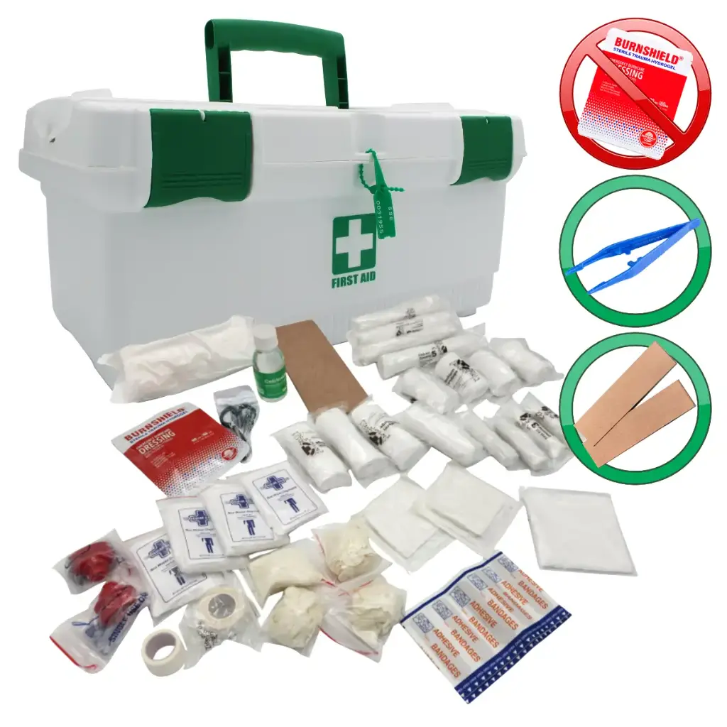 Regulation 3 (Factory) - First Aid Kit (Government Spec) c/w Plastic First Aid Toolbox