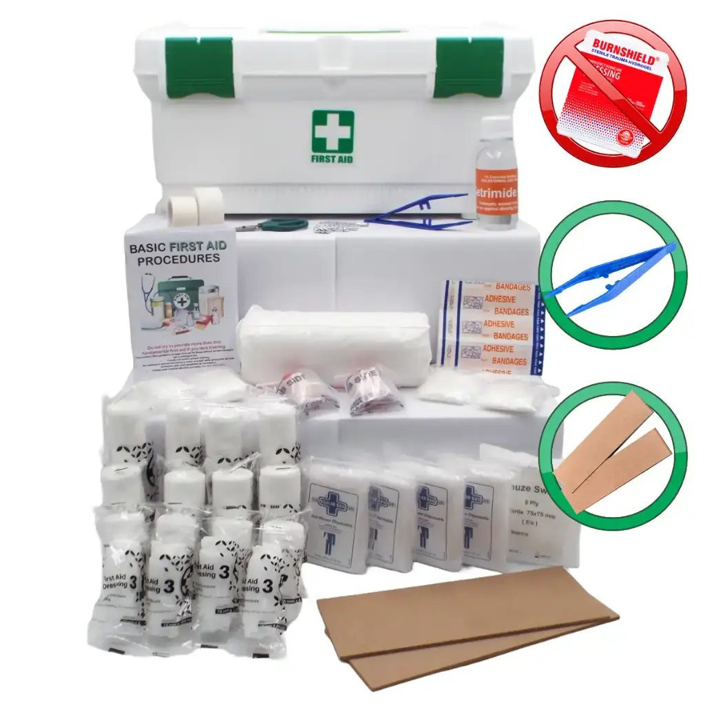 Regulation 3 (Factory) First Aid Kit (Government Spec) with Plastic First Aid Toolbox