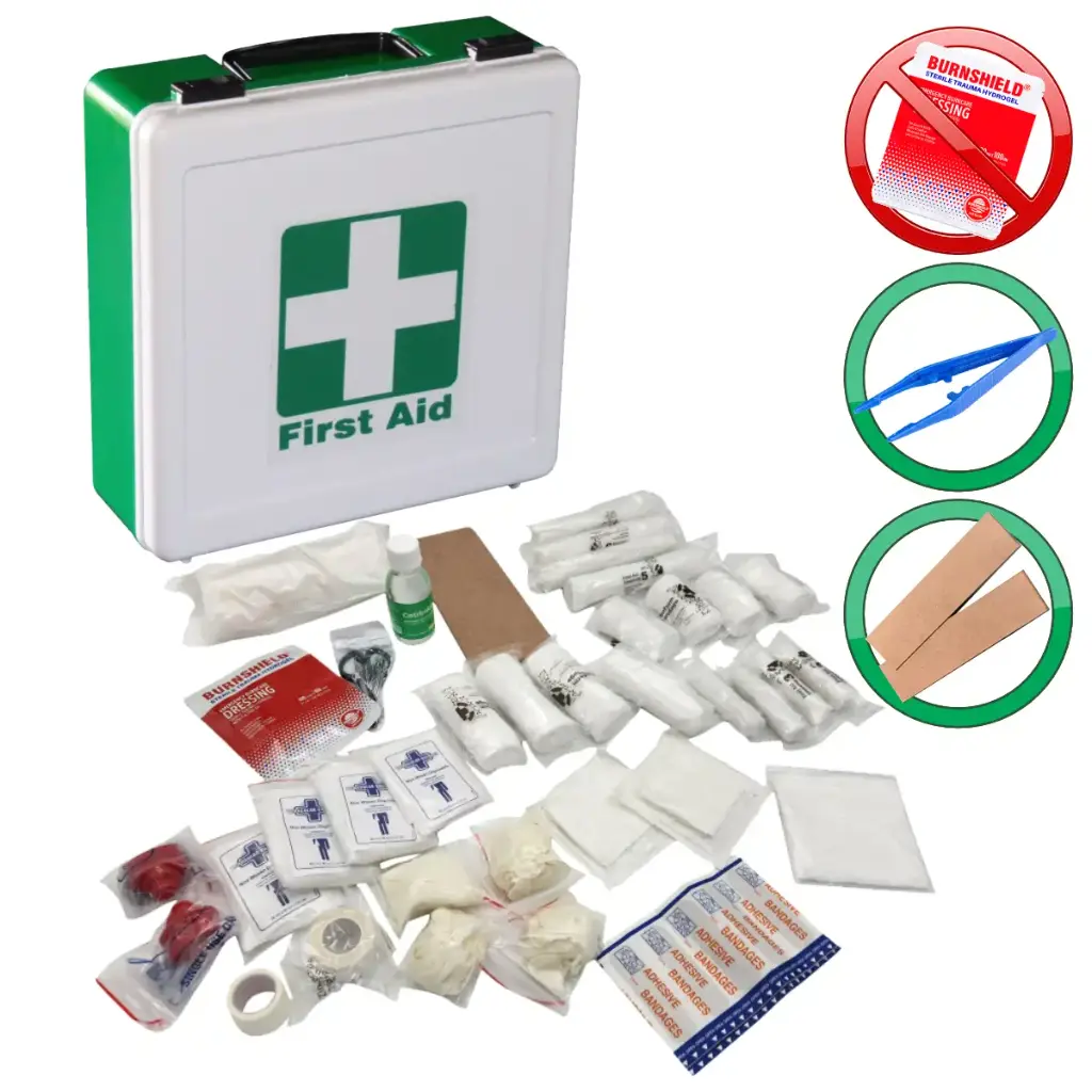 Regulation 3 (Factory) - First Aid Kit (Government Spec) with Plastic Suitcase - Green