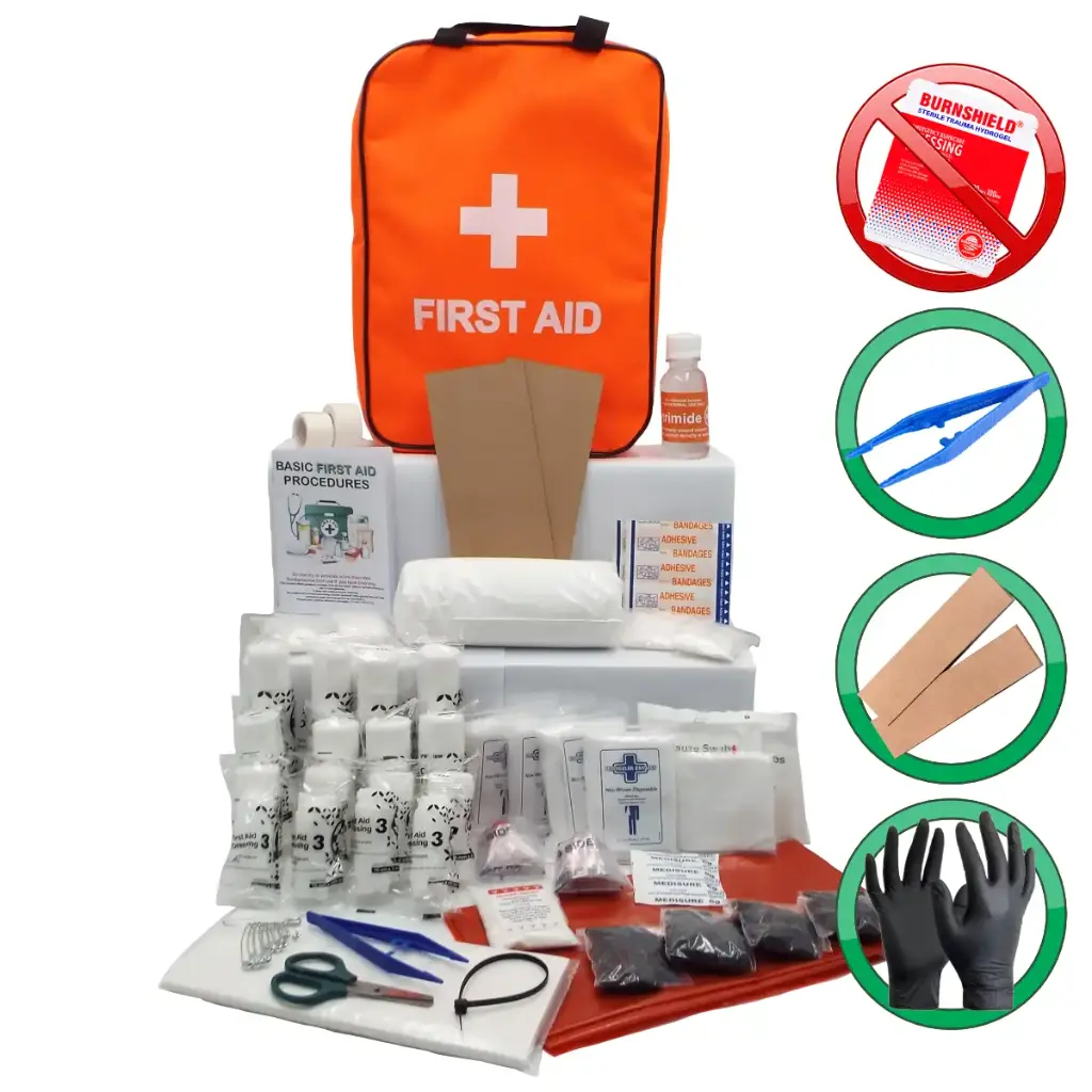 Regulation 7 (Factory) First Aid Kit (Government Spec) with First Aid Bag - Orange