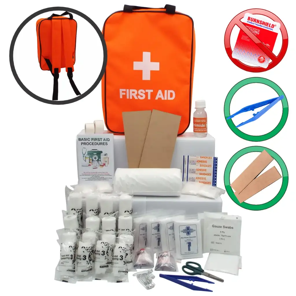 Regulation 3 (Factory) First Aid Kit (Government Spec) with First Aid Backpack - Orange