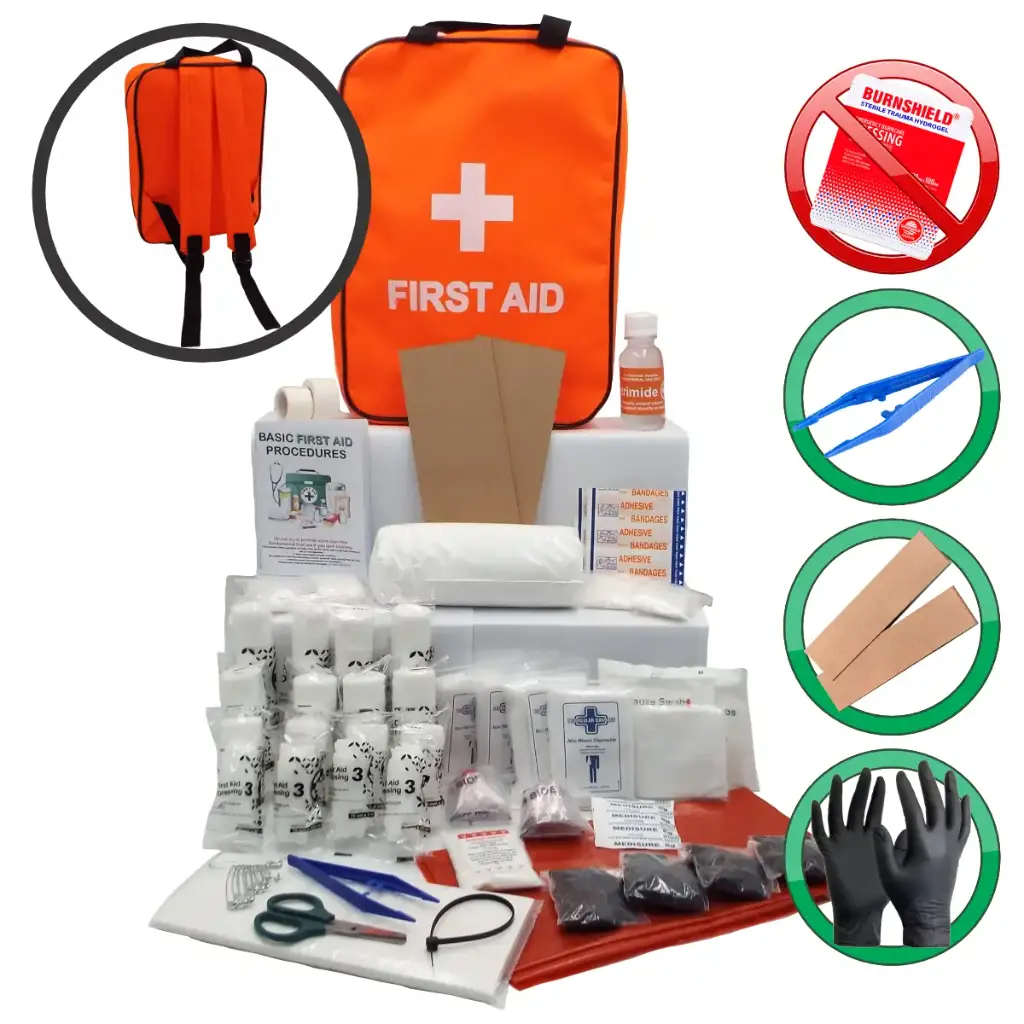 Regulation 7 (Factory) First Aid Kit (Government Spec) with First Aid Backpack - Orange