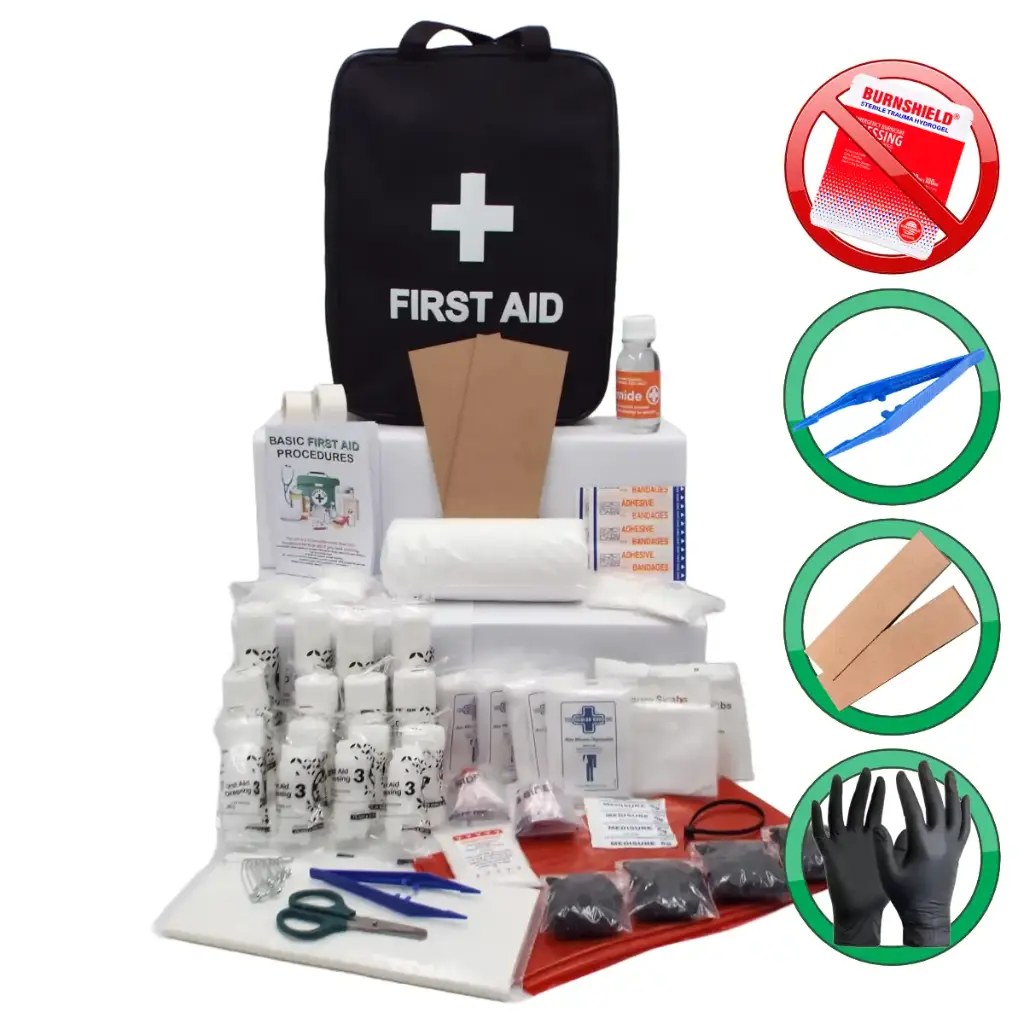 Regulation 7 (Factory) First Aid Kit (Government Spec) with First Aid Bag - Black